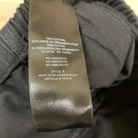 TNA Aritzia Black Cotton Jogger Pants Elastic Waist Drawstring Small Men's - Picture 7 of 7